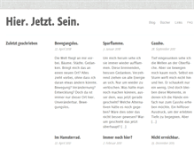 Tablet Screenshot of hier-jetzt-sein.de
